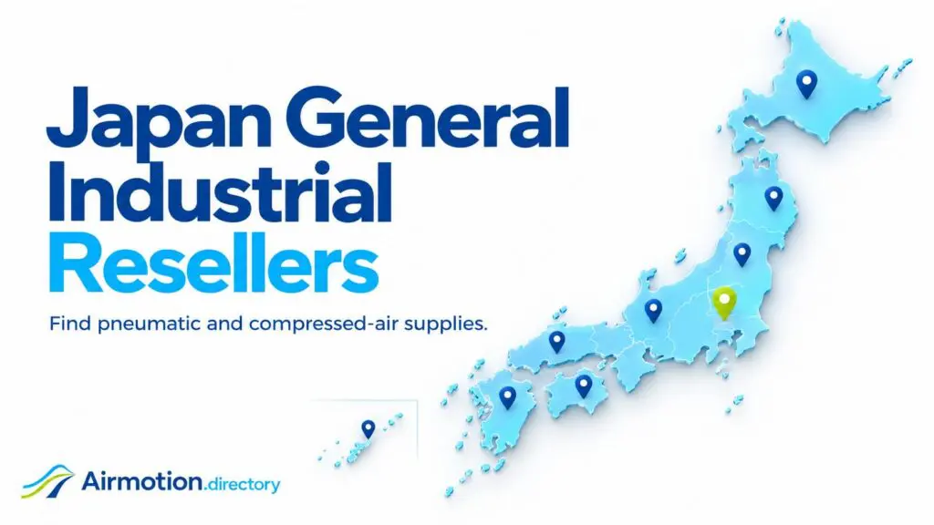 Japan map, including Okinawa, with location pins representing general industrial resellers.