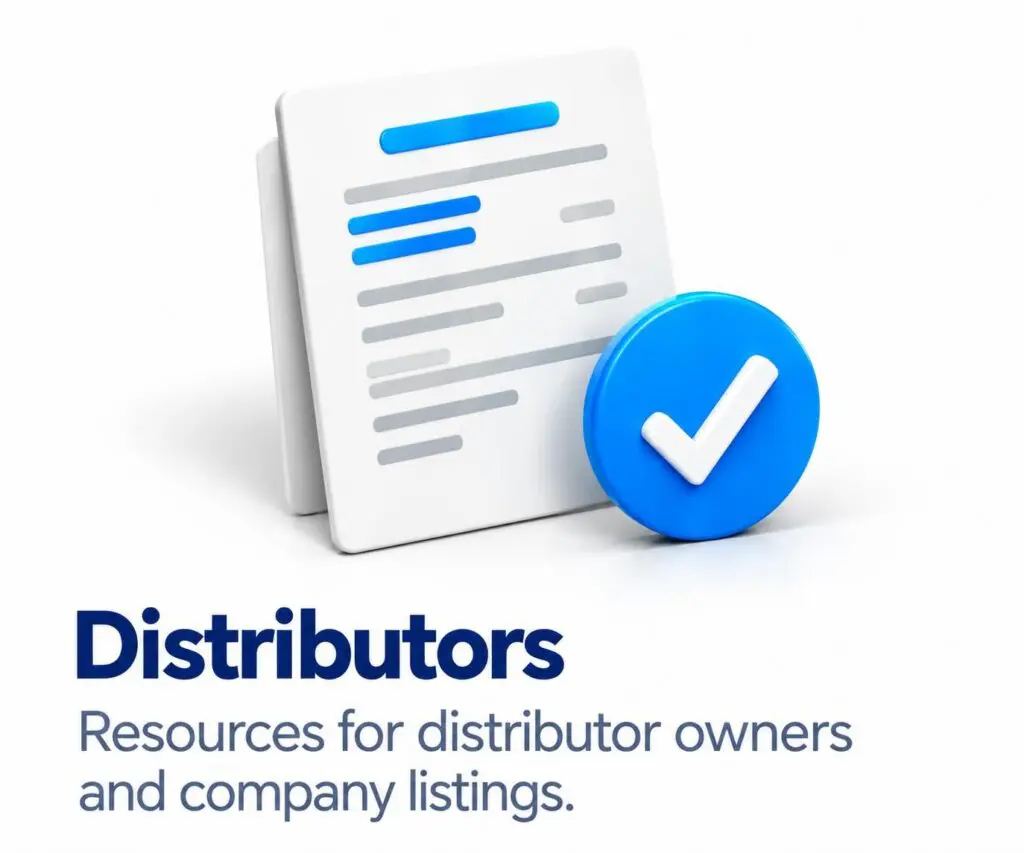 Distributors. Resources for distributor owners and company listings.