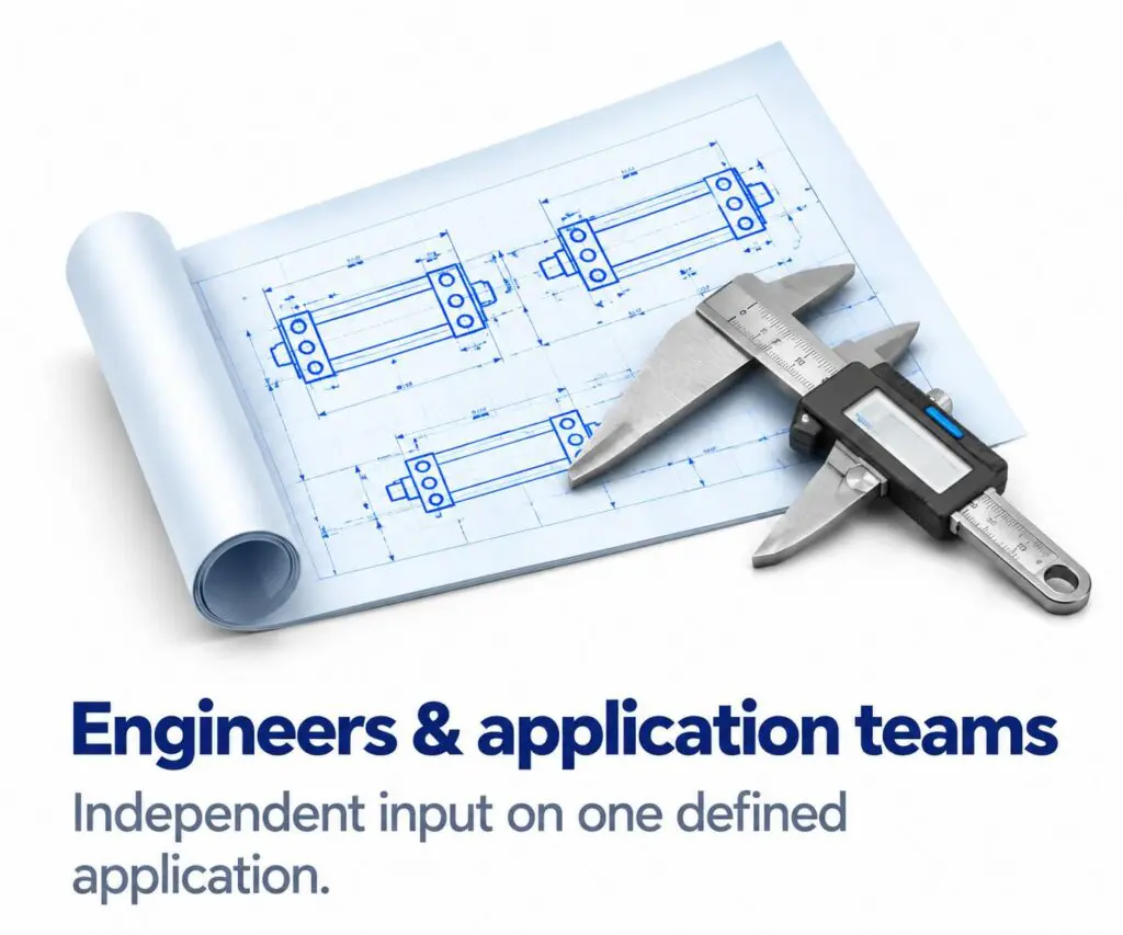Engineers and application teams. Independent input on one defined application.