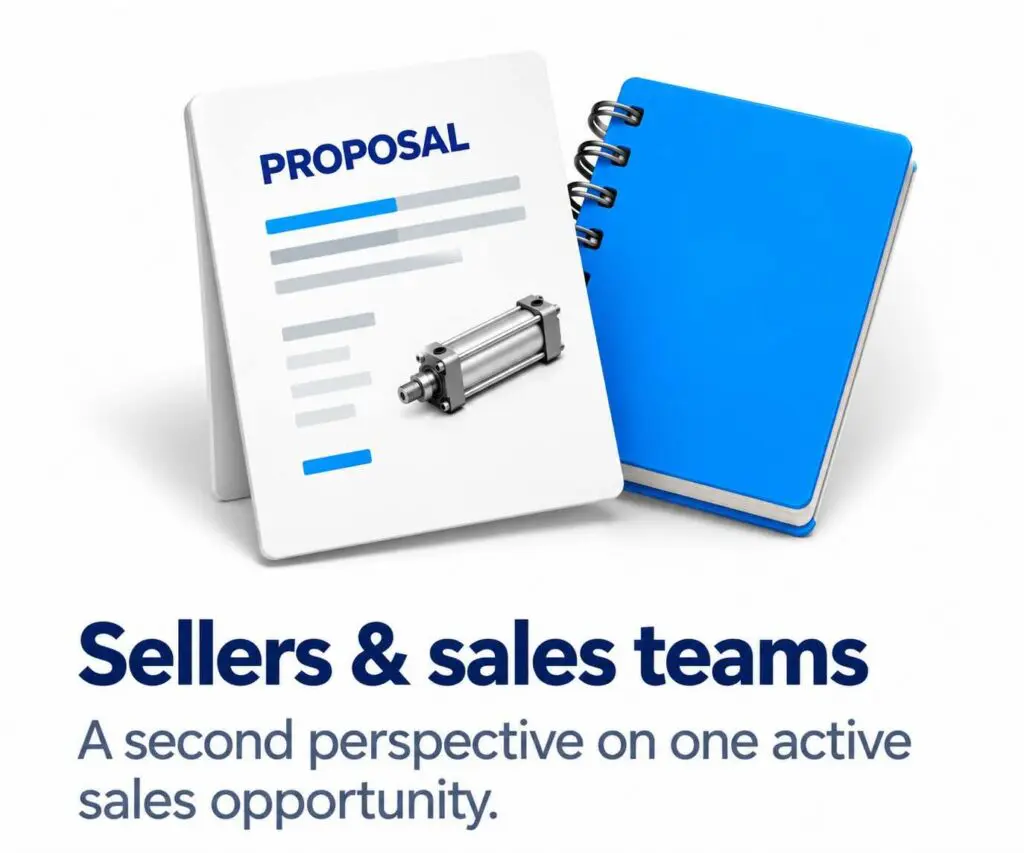 Sellers and sales teams. A second perspective on one active sales opportunity.